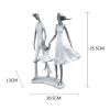 NORTHEUINS Resin Family Statues Nordic Creative Abstract Figurines for Interior Home Living Room Desktop Decoration Accessories