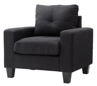 Glory Furniture Newbury G475A-C Newbury Club Chair , BLACK