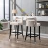 Suede Velvet Barstool with nailheads Dining Room Chair2 pcs Set - 30 inch Seater height