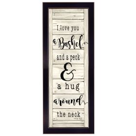 "Hug Around the Neck" By Cindy Jacobs, Printed Wall Art, Ready To Hang Framed Poster, Black Frame