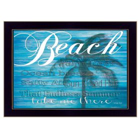 "Take Me There" By Cindy Jacobs, Printed Wall Art, Ready To Hang Framed Poster, Black Frame