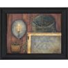 "Tin Sconce" By Pam Britton, Printed Wall Art, Ready To Hang Framed Poster, Black Frame