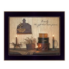 "Forever Family" By Susan Boyer, Printed Wall Art, Ready To Hang Framed Poster, Black Frame