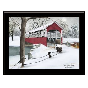 "Crisp Winter Evening" by Billy Jacobs, Ready to Hang Framed Print, Black Frame