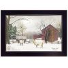 "Winter Coat (sheep)" by Billy Jacobs, Ready to Hang Framed Print, Black Frame