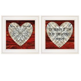 "Love is Patient / Measure" 2-Piece Vignette by Cindy Jacobs, White Frame