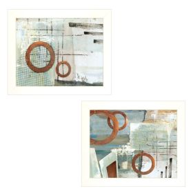 "Balance this I & II" 2-Piece Vignette by Cloverfield & Co, White Frame