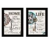 "Life / Home" 2-Piece Vignette by Robin-Lee Vieira, Black Frame