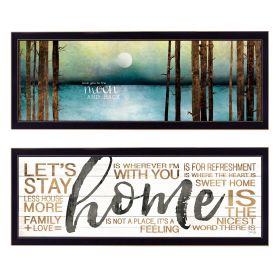 "Love / Home" 2-Piece Vignette by Marla Rae, Black Frame