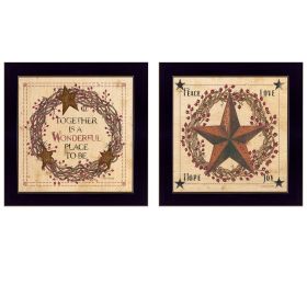 "Together is a wonderful Place" 2-Piece Vignette by, Black Frame