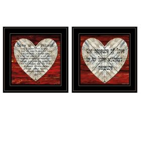 "Love is Patient / Measure" 2-Piece Vignette by Cindy Jacobs, Black Frame