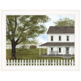 "Green, Green Grass of Home" by Billy Jacobs, Ready to Hang Framed Print, White Frame