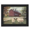 "Hancock Sheep" By Pam Britton, Printed Wall Art, Ready To Hang Framed Poster, Black Frame