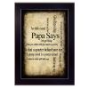 "Papa Says" By Susan Ball, Printed Wall Art, Ready To Hang Framed Poster, Black Frame