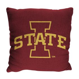 Iowa State OFFICIAL NCAA "Invert" Woven Pillow; 20" x 20"