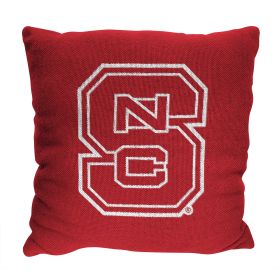 NC State OFFICIAL NCAA "Invert" Woven Pillow; 20" x 20"