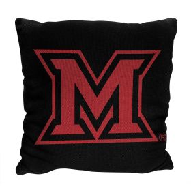 Miami Ohio OFFICIAL NCAA "Invert" Woven Pillow; 20" x 20"