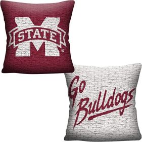 Mississippi State OFFICIAL NCAA "Invert" Woven Pillow; 20" x 20"