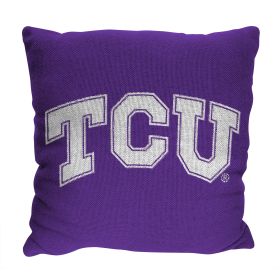 TCU OFFICIAL NCAA "Invert" Woven Pillow; 20" x 20"