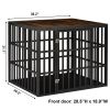 NEW DESIGN HEAVY DUTY PET PLAYPEN WITH COVER METAL DOG FENCE CRATE INDOOR OUTDOOR 4 PANELS 38INCH LONG 32 INCH HIGH EXERCISE PEN DOG CAGE KENNEL