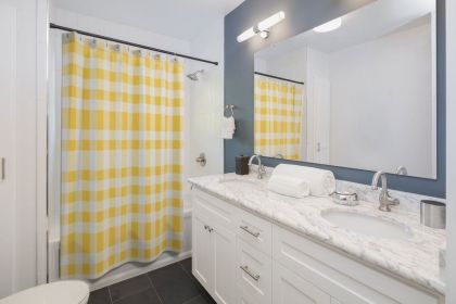 Fabric Shower Curtain, Yellow And White Plaid Striped Grid - Sc25541