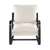 Blaire Sling Chair Upholstered in Oatmeal Fabric with Metal Frame