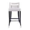 Suede Velvet Barstool with nailheads Dining Room Chair2 pcs Set - 30 inch Seater height