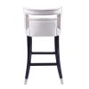 Suede Velvet Barstool with nailheads Dining Room Chair2 pcs Set - 30 inch Seater height