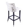 Suede Velvet Barstool with nailheads Dining Room Chair2 pcs Set - 30 inch Seater height