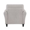 Modern Transitional Sand Hued Textured Fabric Upholstered 1pc Chair Attached Cushion Living Room Furniture