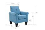 Accent Chairs, Comfy Sofa Chair, Armchair for Reading, Living Room, Bedroom, Office, Waiting Room, Linen fabric, Light Blue