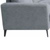 Jackson Gray Chenille Chair with Black Metal Legs