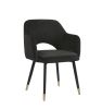 ACME Applewood Accent Chair, Black Velvet & Gold 59854