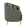 Mid-Century Accent Chair Arm Chair with Lumbar Pillow and Metal legs, Upholstered Accent Chair for Living Room, Bedroom,Seaweed Green