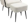 COOLMORE Velvet Accent Chair Modern Upholstered Armchair Tufted Chair with Metal Frame, Single Leisure Chairs for Living Room