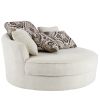 Swivel Accent Barrel Chair with 5 Movable Pillow 360 Degree Swivel Round Sofa Chair for Living Room,Bedroom, Hotel, Beige