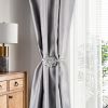 2 Packs Magnetic Curtain Tiebacks Extendable Floral Drape Holder Decorative Window Hangings Clip