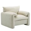 Modern Style Chenille Oversized Armchair Accent Chair Single Sofa Lounge Chair 38.6'' W for Living Room, Bedroom,Cream