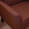 Fabric Accent Chair for Living Room, Bedroom Button Tufted Upholstered Comfy Reading Accent Chairs Sofa (Brown)