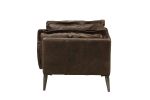 ACME Porchester Chair in Distress Chocolate Top Grain Leather 52482