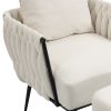 COOLMORE Velvet Accent Chair Modern Upholstered Armchair Tufted Chair with Metal Frame, Single Leisure Chairs for Living Room