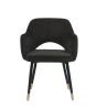 ACME Applewood Accent Chair, Black Velvet & Gold 59854