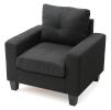 Glory Furniture Newbury G475A-C Newbury Club Chair , BLACK