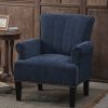 Accent Rivet Tufted Polyester Armchair ,Navy Blue