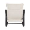 Blaire Sling Chair Upholstered in Oatmeal Fabric with Metal Frame