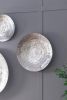 Silver Textured Oversized Disc, Wall Decor for Living Room Bedrrom Entryway Office, Set of 3