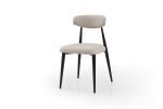 (Set of 6)Dining Chairs , Upholstered Chairs with Metal Legs for Kitchen Dining Room,Light Grey