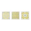 Distressed Yellow Medallion 3-piece Wall Decor Set