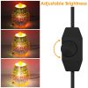 3D Fireworks Glass Wax Warmer Electric Wax Burner