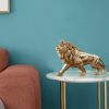 Golden Lion King Resin Ornament Home Office Desktop Animal Statue Decoration Accessories Living Room Home Decoration Ornament